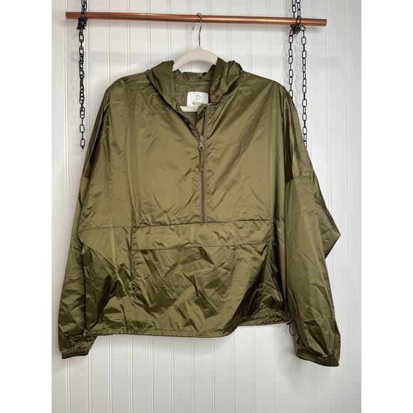 NWOT Aerie OFFLINE Green Oversized Pullover Lightweight Windbreaker Jacket S - Picture 1 of 8